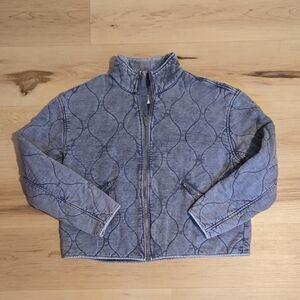 Lucky Brand Washes Quilted Jacket, Indigo, Size Medium